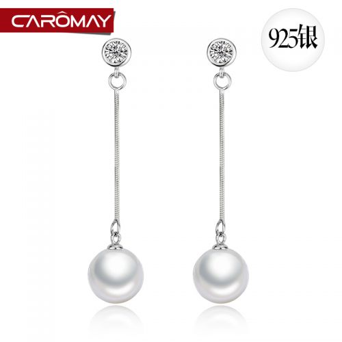 Boucles d'oreilles pendantes Femme CAROMAY Argentée - Ref 3100249