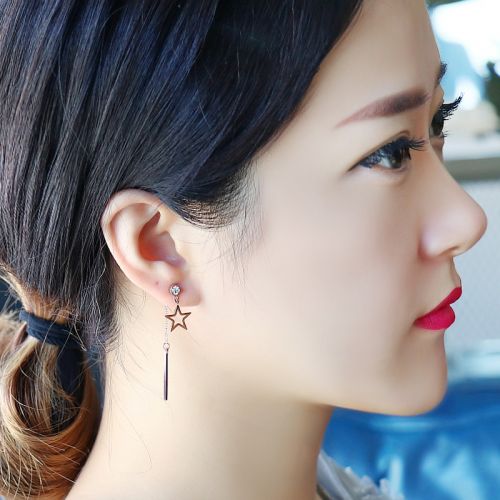 Boucles d'oreilles pendantes Femme en Alliage argent plaque or - Ref 3100253