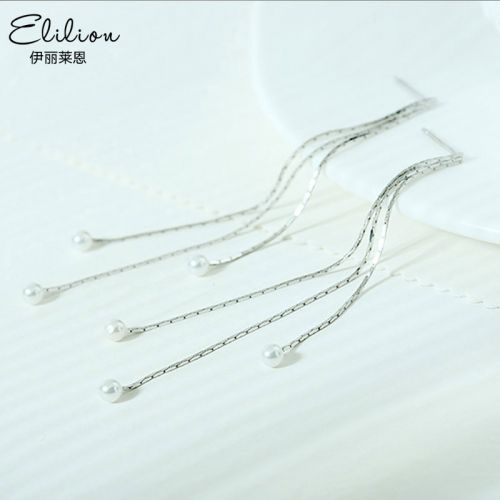 Boucles d'oreilles pendantes Femme ELILION Argentée - Ref 3100307