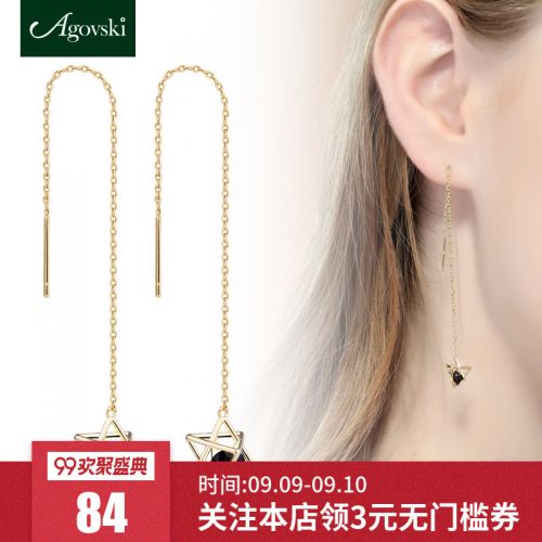 Boucles d'oreilles pendantes Femme AGOVSKI Argentée - Ref 3100311