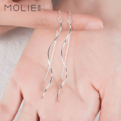 Boucles d'oreilles pendantes Femme MOLIE Argentée - Ref 3100315