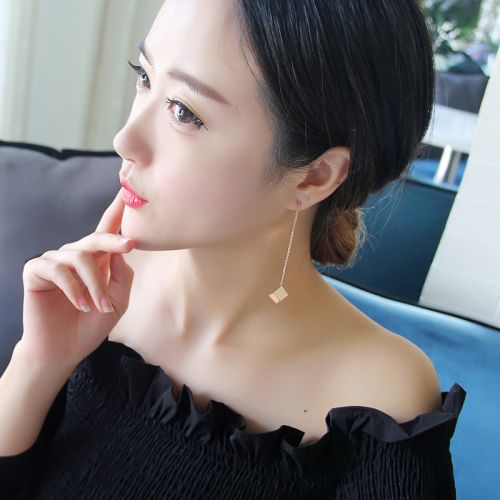 Boucles d'oreilles pendantes Femme en Acier au titane - Ref 3100333