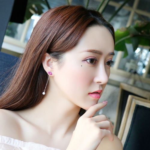 Boucles d'oreilles pendantes Femme en Acier au titane - Ref 3100339