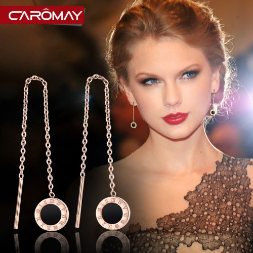 Boucles d'oreilles pendantes Femme CAROMAY en Alliage argent plaque or - Ref 3100341