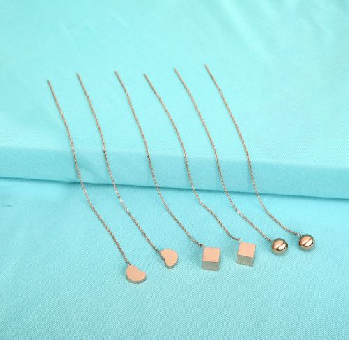 Boucles d'oreilles pendantes Femme en Acier au titane - Ref 3100345