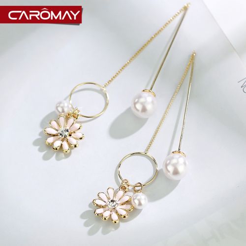 Boucles d'oreilles pendantes Femme CAROMAY en Nacre - Ref 3100369