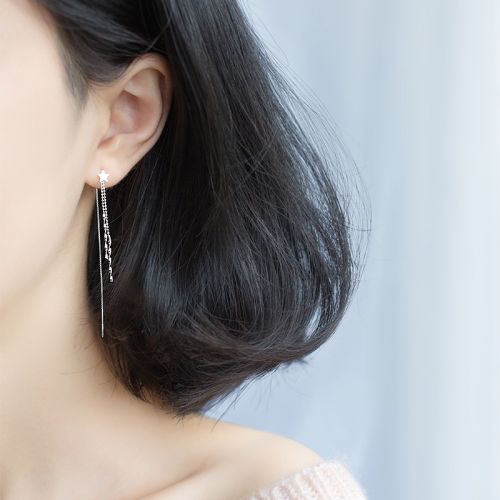 Boucles d'oreilles pendantes Femme A ROCH Argentée - Ref 3100392