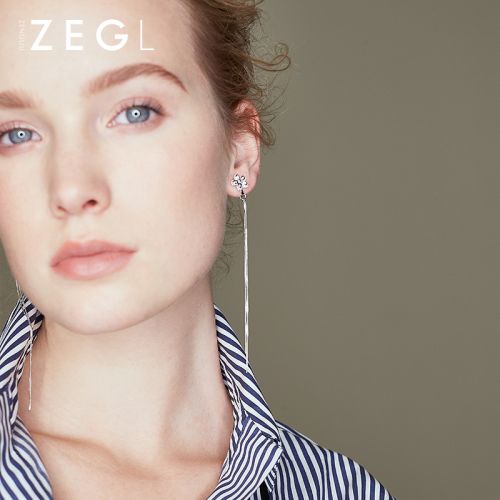 Boucles d'oreilles pendantes Femme ZENGLIU en Alliage argent plaque or - Ref 3100393