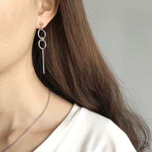 Boucles d'oreilles pendantes Femme DEBY Argentée - Ref 3100405