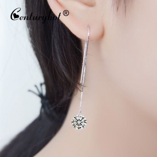 Boucles d'oreilles pendantes Femme CENTURYHOT Argentée - Ref 3100408