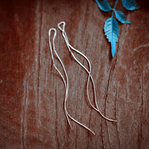 Boucles d'oreilles pendantes Femme Argentée - Ref 3100423