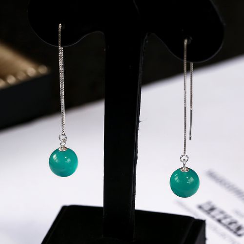 Boucles d'oreilles pendantes Femme en Cristal naturel pierre semi-precieuse - Ref 3100450