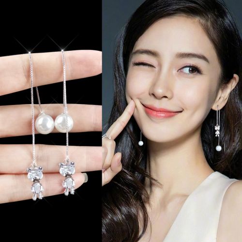 Boucles d'oreilles pendantes Femme Argentée - Ref 3100467