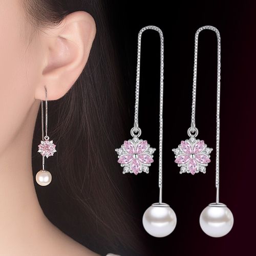 Boucles d'oreilles pendantes Femme Argentée - Ref 3100484
