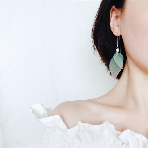 Boucles d'oreilles pendantes Femme en Matiere mixte - Ref 3100498