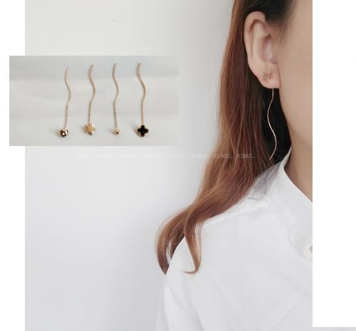 Boucles d'oreilles pendantes Femme en Acier au titane - Ref 3100500