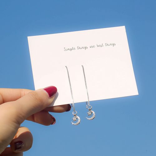 Boucles d'oreilles pendantes Femme Argentée - Ref 3100514