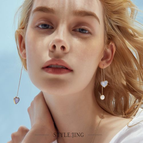Boucles d'oreilles pendantes Femme STYLEJING en Alliage argent plaque or - Ref 3100541