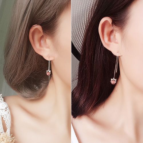 Boucles d'oreilles pendantes Femme Argentée - Ref 3100547