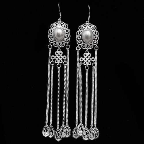Boucles d'oreilles pendantes Femme Argentée - Ref 3100584