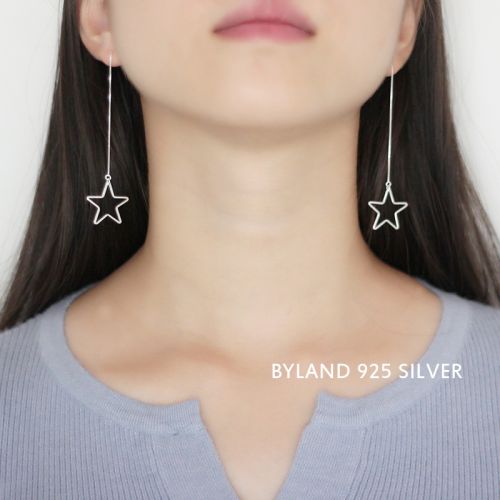 Boucles d'oreilles pendantes Argentée - Ref 3100611