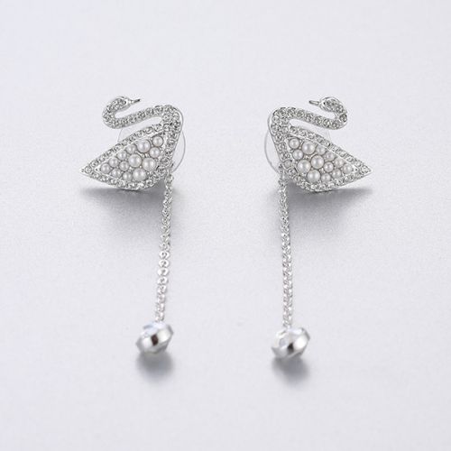 Boucles d'oreilles pendantes Femme en Alliage argent plaque or - Ref 3100649