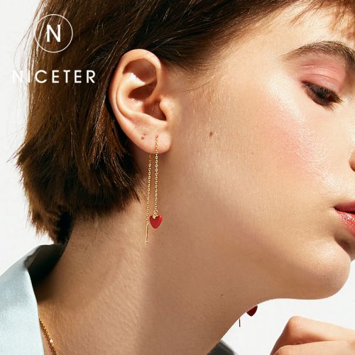 Boucles d'oreilles pendantes Femme NICETER Argentée - Ref 3100665