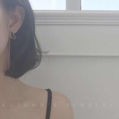 Boucles d'oreilles pendantes en Matiere mixte - Ref 3100681