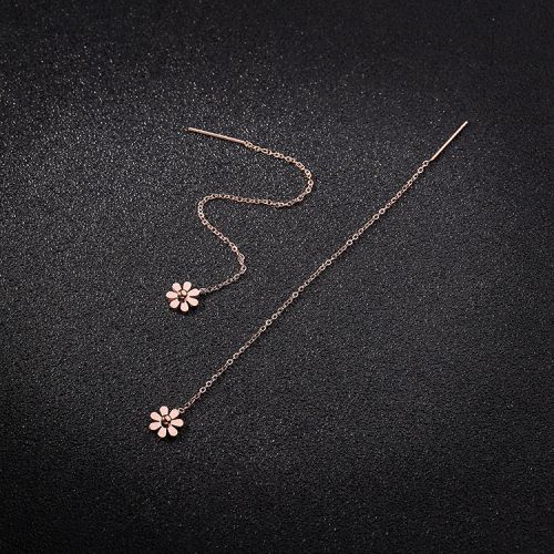 Boucles d'oreilles pendantes Femme en Acier au titane - Ref 3100694