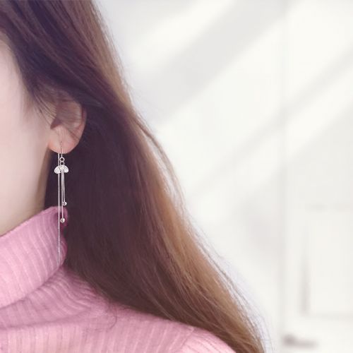 Boucles d'oreilles pendantes Femme Argentée - Ref 3100695