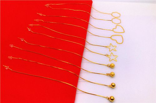 Boucles d'oreilles pendantes Femme en Alliage argent plaque or - Ref 3100696