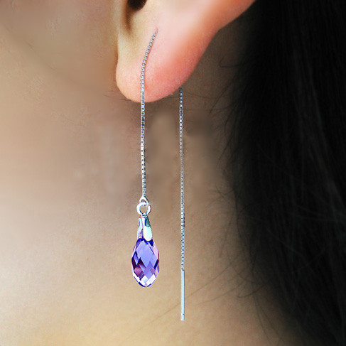 Boucles d'oreilles pendantes Femme Argentée - Ref 3100702