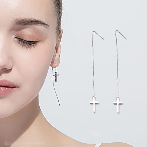 Boucles d'oreilles pendantes Femme Argentée - Ref 3100718