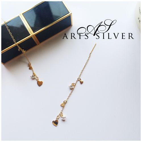 Boucles d'oreilles pendantes Argentée - Ref 3100739