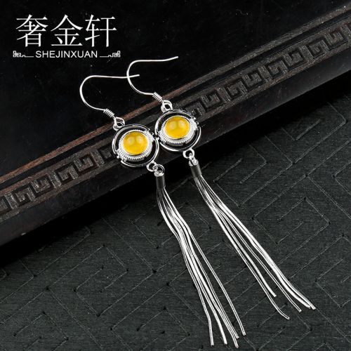 Boucles d'oreilles pendantes Femme JINXUAN DE LUXE Argentée - Ref 3100752