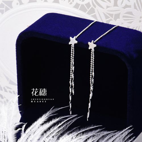 Boucles d'oreilles pendantes Argentée - Ref 3100753