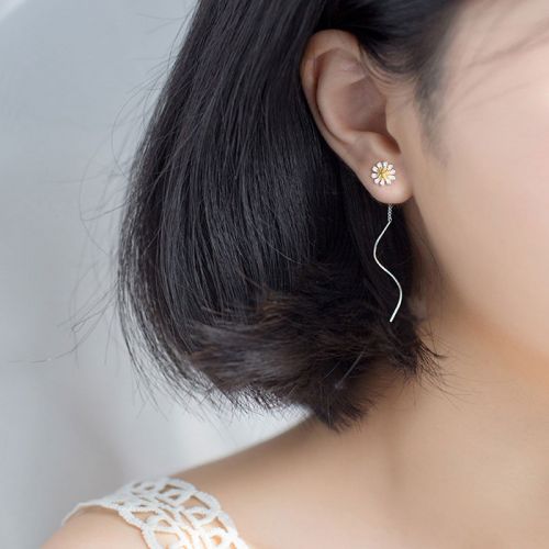 Boucles d'oreilles pendantes Femme Argentée - Ref 3100761