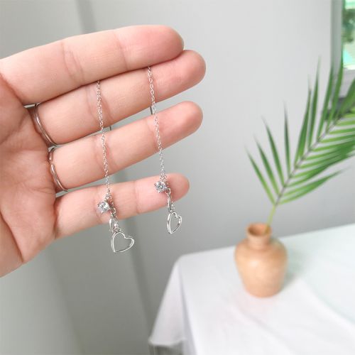 Boucles d'oreilles pendantes Femme Argentée - Ref 3100771