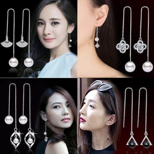 Boucles d'oreilles pendantes Femme Argentée - Ref 3100774
