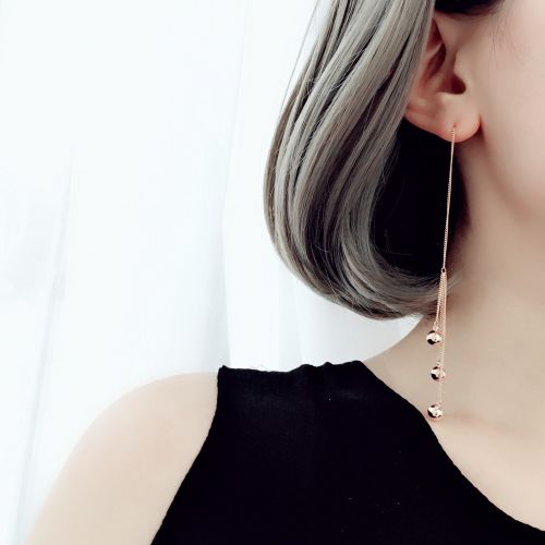 Boucles d'oreilles pendantes Femme en Alliage argent plaque or - Ref 3100786