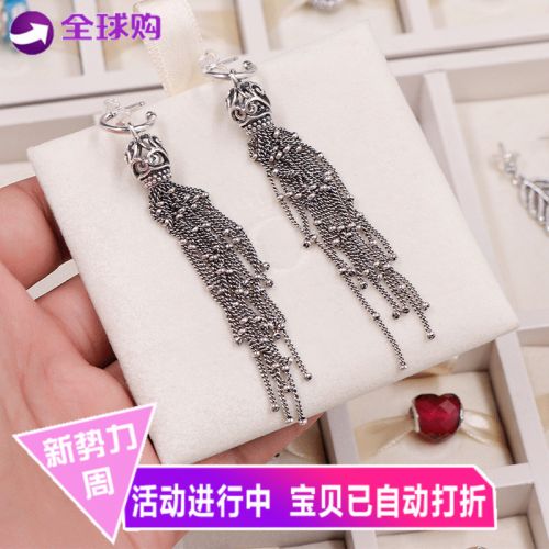 Boucles d'oreilles pendantes PANDORA Argentée - Ref 3100788