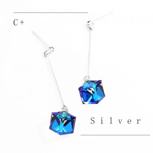 Boucles d'oreilles pendantes Femme Argentée - Ref 3100795