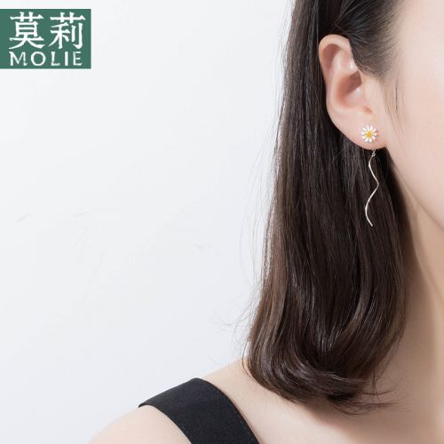 Boucles d'oreilles pendantes Femme MOLIE Argentée - Ref 3100796