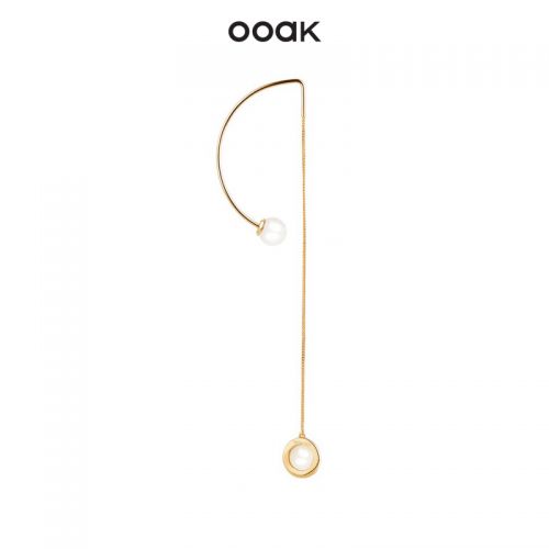 Boucles d'oreilles pendantes Femme OOAK en Alliage argent plaque or - Ref 3100803