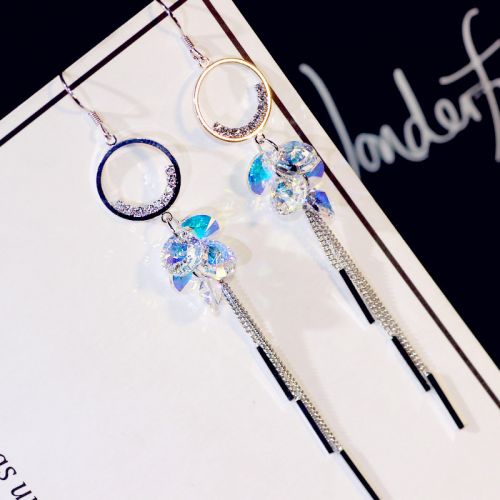 Boucles d'oreilles pendantes Argentée - Ref 3100817