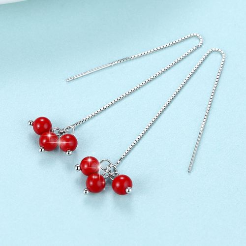Boucles d'oreilles pendantes Femme Argentée - Ref 3100832