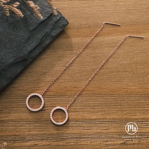 Boucles d'oreilles pendantes Femme en Alliage argent plaque or - Ref 3100833