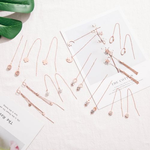 Boucles d'oreilles pendantes Femme en Acier au titane - Ref 3100842