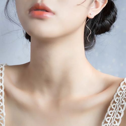 Boucles d'oreilles pendantes Femme Argentée - Ref 3100843