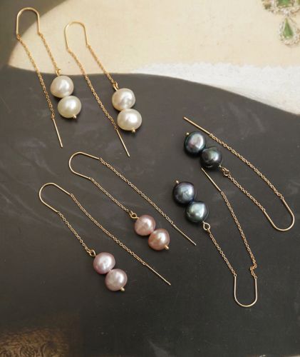Boucles d'oreilles pendantes Femme STUDIOS en Nacre - Ref 3100846